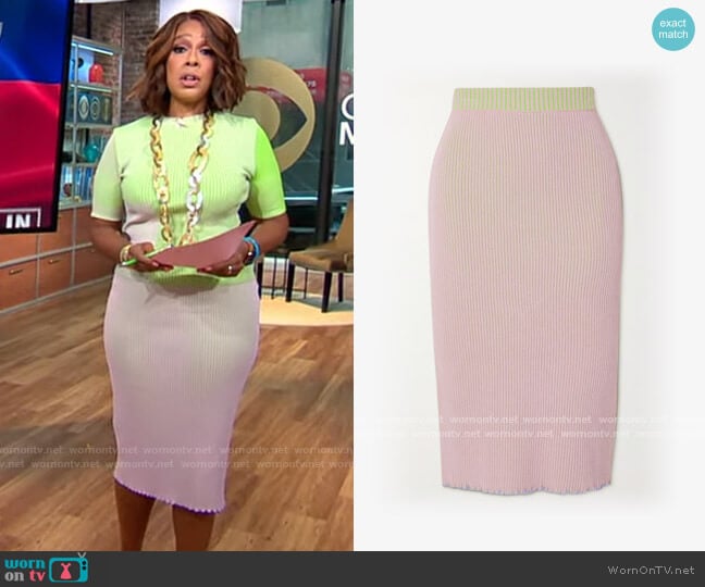 Andersson Bell Harmony Skirt worn by Gayle King on CBS Mornings