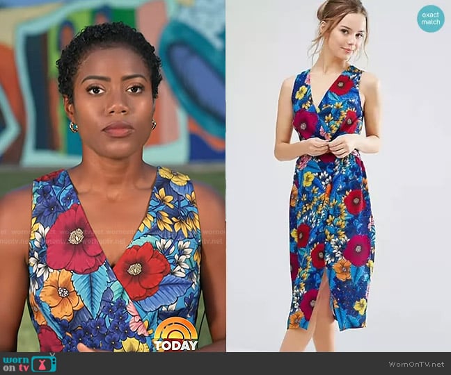 Closet London Floral Print Midi Summer Dress worn by Priscilla Thompson on Today Closet London Floral Print Midi Summer Dress worn by Priscilla Thompson on Today