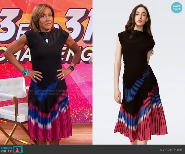 Diane von Furstenberg Rick Dress in Floating Block worn by Robin Roberts on Good Morning America Diane von Furstenberg Rick Dress in Floating Block worn by Robin Roberts on Good Morning America