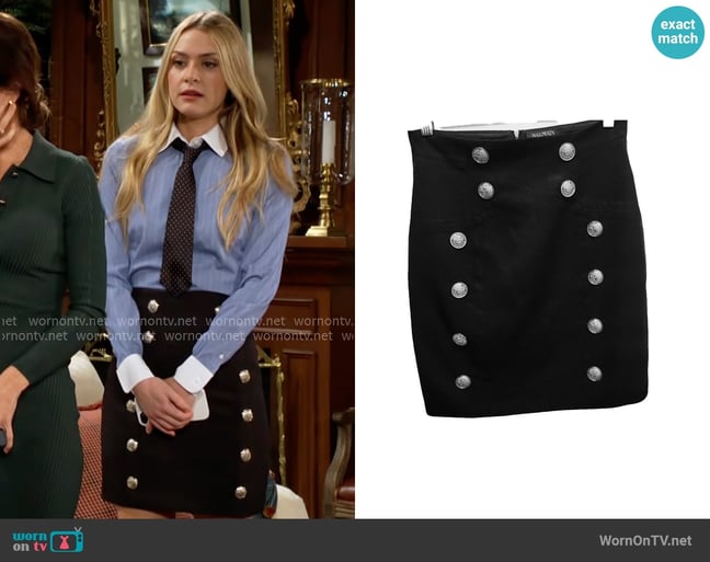 Balmain Pencil Skirt worn by Claire Grace (Hayley Erin) on The Young and the Restless