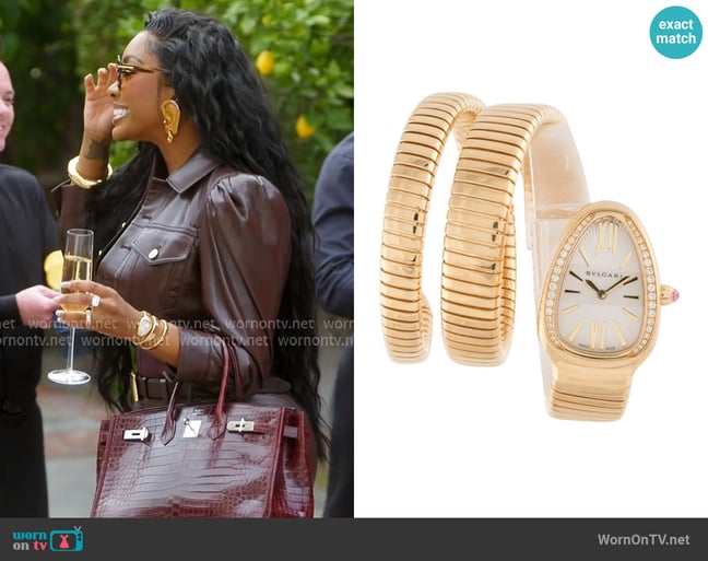 Bvlgari Serpenti Tubogas Watch worn by  on The Real Housewives Ultimate Girls Trip
