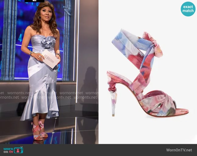 Christian Louboutin Affabula lace-up sandals worn by Julie Chen on Big Brother Christian Louboutin Affabula lace-up sandals worn by Julie Chen on Big Brother