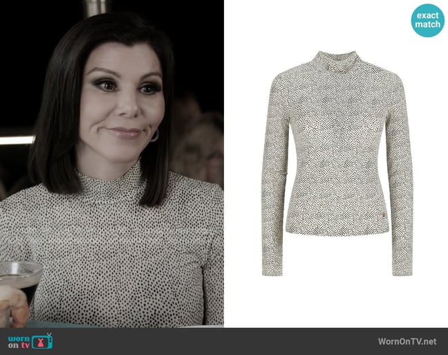 Fendi Mock-neck top worn by Heather Dubrow on The Real Housewives of Orange County Fendi Mock-neck top worn by Heather Dubrow on The Real Housewives of Orange County