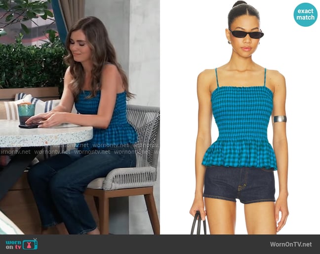 Free People Sundance Tank in Teal worn by Emma Scorpio-Drake (Braedyn Bruner) on General Hospital Free People Sundance Tank in Teal worn by Emma Scorpio-Drake (Braedyn Bruner) on General Hospital