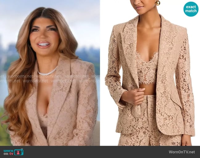 L'Agence Aislin Lace Bralette Top worn by Teresa Giudice on The Real Housewives Ultimate Girls Trip L'Agence Aislin Lace Bralette Top worn by Teresa Giudice on The Real Housewives Ultimate Girls Trip