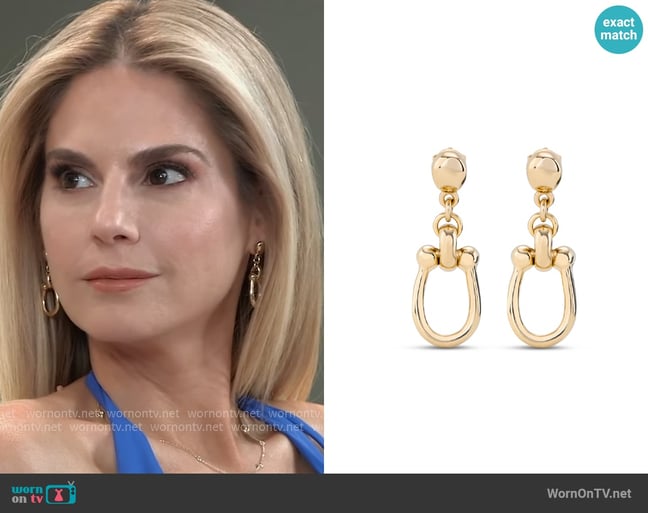 Uno de 50 Drop earrings with medium sized link worn by Serena Baldwin (Kelly Kruger) on General Hospital Uno de 50 Drop earrings with medium sized link worn by Serena Baldwin (Kelly Kruger) on General Hospital