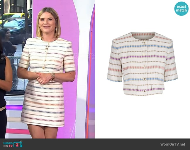 Veronica Beard Orville Striped Jacket worn by Jenna Bush Hager on Today Veronica Beard Orville Striped Jacket worn by Jenna Bush Hager on Today