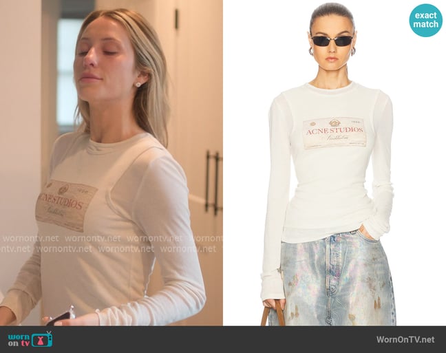 Acne Studios Elga Long Sleeve T-shirt worn by Alix Earle on Earle Meets World