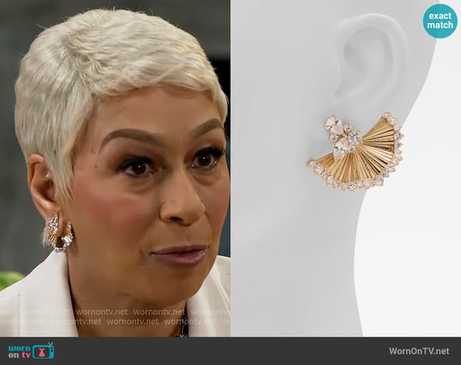 Aldo Fariaria Earrings worn by Anita Dupree (Tamara Tunie) on Beyond the Gates Aldo Fariaria Earrings worn by Anita Dupree (Tamara Tunie) on Beyond the Gates