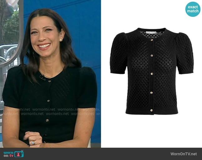 Alice + Olivia Sabine Cashmere Cardigan worn by Dr. Natalie Azar on Today