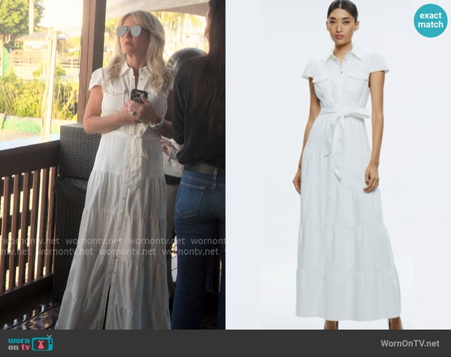 Alice + Olivia White Denim Shirtdress worn by Alisa Maniaci on Earle Meets World Alice + Olivia White Denim Shirtdress worn by Alisa Maniaci on Earle Meets World