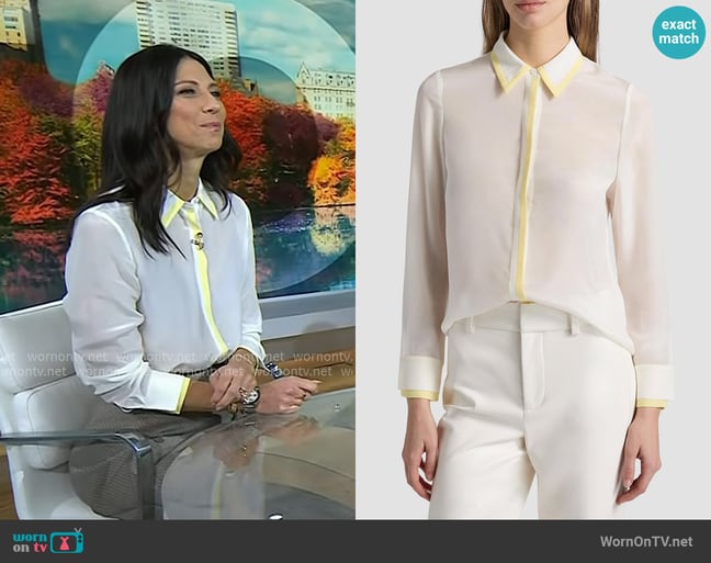 Alice + Olivia Willa Placket Top worn by Dr. Natalie Azar on Today Alice + Olivia Willa Placket Top worn by Dr. Natalie Azar on Today