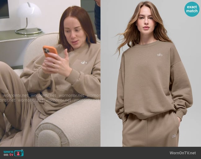 Alo Accolade Crew Neck Pullover worn by Whitney Leavitt on The Secret Lives of Mormon Wives Alo Accolade Crew Neck Pullover worn by Whitney Leavitt on The Secret Lives of Mormon Wives