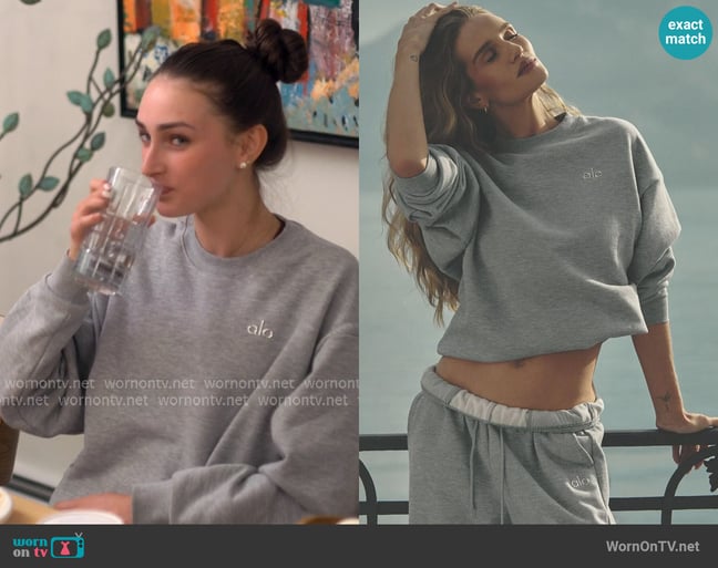 Alo Accolade crewneck pullover worn by Micky on Earle Meets World Alo Accolade crewneck pullover worn by Micky on Earle Meets World