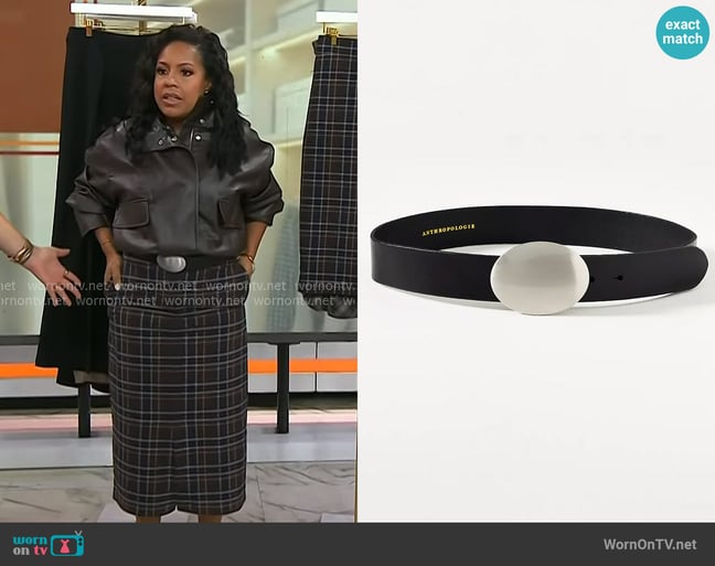 Anthropologie Oval Plaque Belt