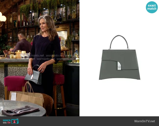 Arcadia Arco Small Satchel worn by Diane Jenkins (Susan Walters) on The Young and the Restless Arcadia Arco Small Satchel worn by Diane Jenkins (Susan Walters) on The Young and the Restless