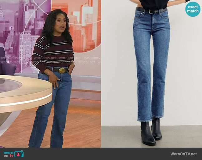 AYR The LaLa Jeans worn by Sheinelle Jones on Today AYR The LaLa Jeans worn by Sheinelle Jones on Today