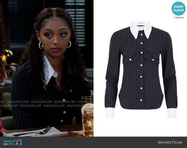 Belkys Studio Colette Bra Shirt worn by Kat Richardson (Colby Muhammad) on Beyond the Gates