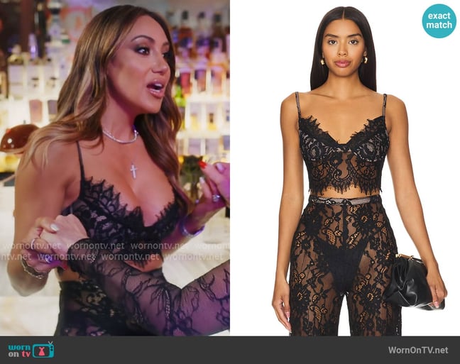 Bronx Banco Capri Lace Bralette worn by Melissa Gorga on The Real Housewives Ultimate Girls Trip Bronx Banco Capri Lace Bralette worn by Melissa Gorga on The Real Housewives Ultimate Girls Trip