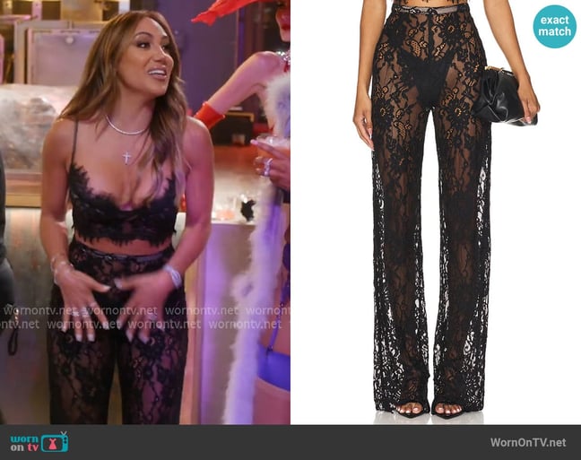 Bronx Banco Capri Lace Pant worn by Melissa Gorga on The Real Housewives Ultimate Girls Trip Bronx Banco Capri Lace Pant worn by Melissa Gorga on The Real Housewives Ultimate Girls Trip