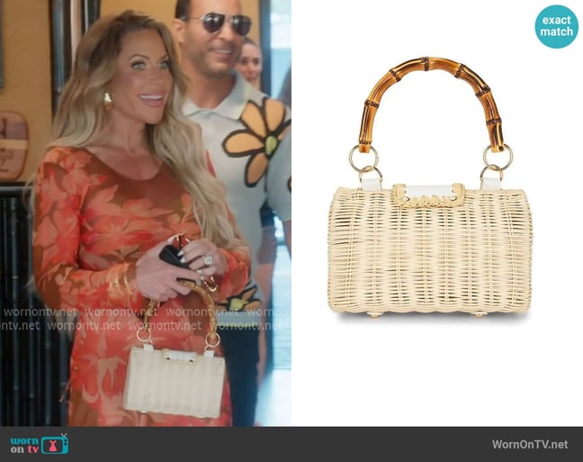 BTB Los Angeles Mason Bamboo Clutch worn by Jennifer Pedranti on The Real Housewives of Orange County BTB Los Angeles Mason Bamboo Clutch worn by Jennifer Pedranti on The Real Housewives of Orange County