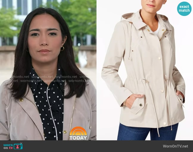 Charter Club Water-Resistant Hooded Anorak Jacket in Sedona Dust worn by Emilie Ikeda on Today Charter Club Water-Resistant Hooded Anorak Jacket in Sedona Dust worn by Emilie Ikeda on Today