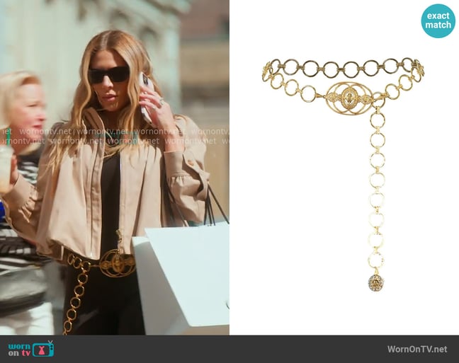 Chloe Amulet Logo Belt worn by Daisy Toye on The Real Housewives of New York City Chloe Amulet Logo Belt worn by Daisy Toye on The Real Housewives of New York City