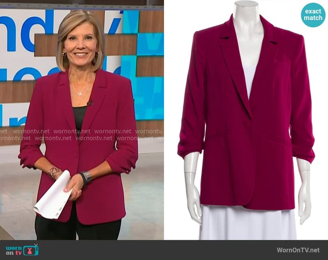 Cinq a Sept Khloe Blazer worn by Kate Snow on NBC News Daily Cinq a Sept Khloe Blazer worn by Kate Snow on NBC News Daily