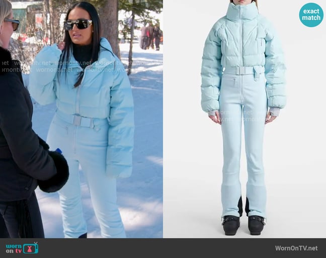 Cordova Hoodoo Ski Suit in Iceberg worn by Lisa Barlow on The Real Housewives of Salt Lake City Cordova Hoodoo Ski Suit in Iceberg worn by Lisa Barlow on The Real Housewives of Salt Lake City
