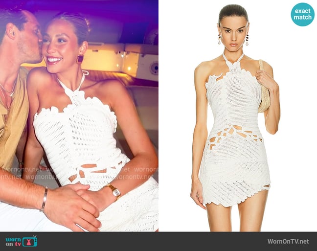Cult Gaia Undina Crochet Dress worn by Alix Earle on Earle Meets World Cult Gaia Undina Crochet Dress worn by Alix Earle on Earle Meets World