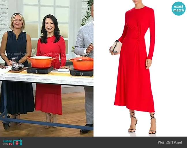 Derek Lam 10 Crosby Avise Jersey Dress worn by Ming-Na Wen on Today