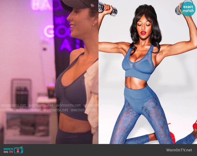 Fleur du Mal Le Stretch Lace Sports Bra worn by Alix Earle on Earle Meets World Fleur du Mal Le Stretch Lace Sports Bra worn by Alix Earle on Earle Meets World