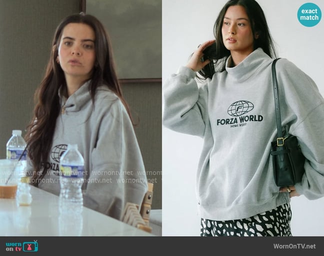 Forza Pilates Embroidered Hoodie worn by Sally Carden on Earle Meets World Forza Pilates Embroidered Hoodie worn by Sally Carden on Earle Meets World