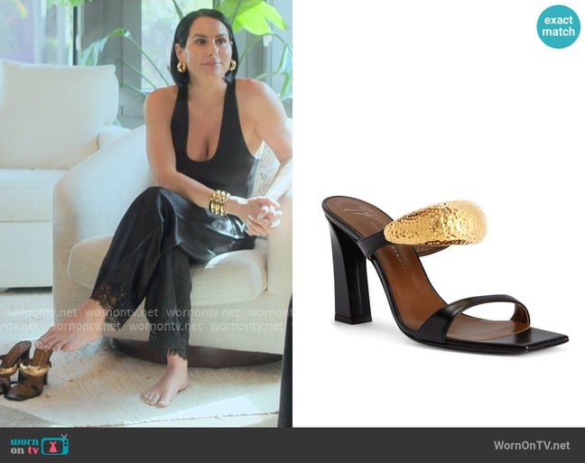 Giuseppe Zanotti Ania Leather Sandals worn by Ashley Earle on Earle Meets World