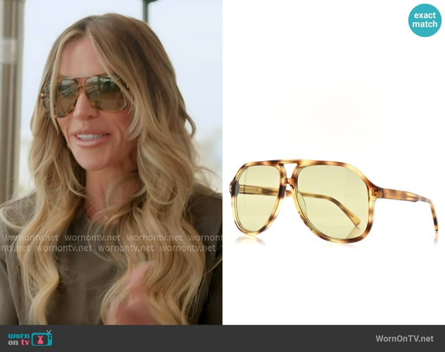 Gucci Aviator Sunglasses GG1042S worn by Jennifer Pedranti on The Real Housewives of Orange County Gucci Aviator Sunglasses GG1042S worn by Jennifer Pedranti on The Real Housewives of Orange County
