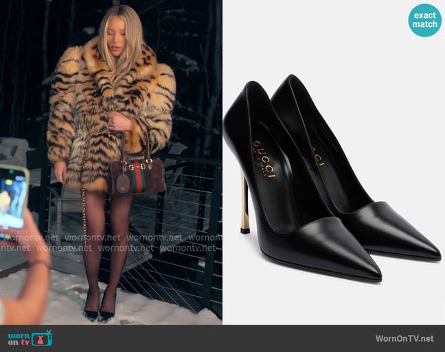 Gucci Bombshell Leather Pumps worn by Alix Earle on Earle Meets World