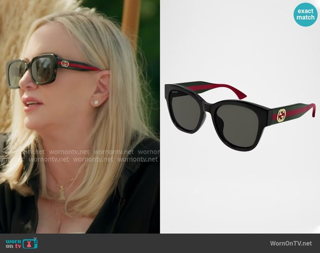 Gucci Round-frame sunglasses worn by Shannon Beador on The Real Housewives of Orange County Gucci Round-frame sunglasses worn by Shannon Beador on The Real Housewives of Orange County