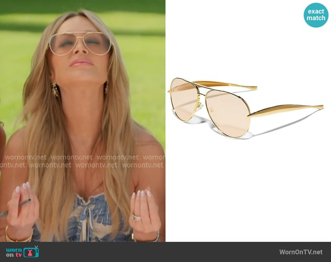 Guvivi Retro Gold Aviator Sunglasses worn by Tamra Judge on The Real Housewives of Orange County Guvivi Retro Gold Aviator Sunglasses worn by Tamra Judge on The Real Housewives of Orange County