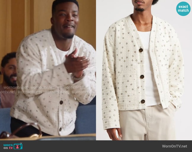 Honor The Gift Oversize Beaded Cardigan worn by Spencer James (Daniel Ezra) on All American Honor The Gift Oversize Beaded Cardigan worn by Spencer James (Daniel Ezra) on All American