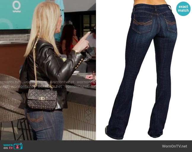 Idyllwind Rebel Mid Rise Bootcut Stretch Denim Jeans worn by Vicki Gunvalson on The Real Housewives of Orange County Idyllwind Rebel Mid Rise Bootcut Stretch Denim Jeans worn by Vicki Gunvalson on The Real Housewives of Orange County