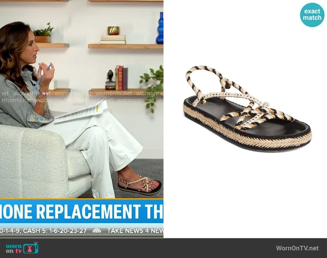 Isabel Marant Kitza Rope Sandal worn by Yasmin Vossoughian on Today