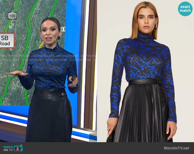 Jason Wu Printed Turtleneck worn by Adelle Caballero on Today