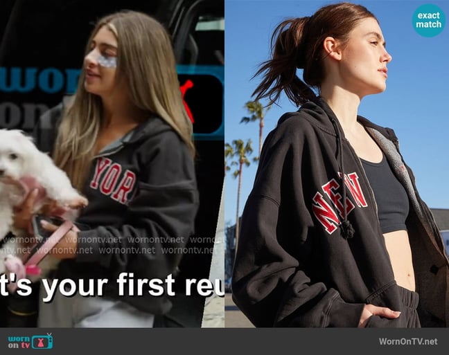 John Galt Black Christy New York Full Zip Hoodie worn by Gia Giudice on Next Gen NYC John Galt Black Christy New York Full Zip Hoodie worn by Gia Giudice on Next Gen NYC