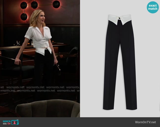 KKoncept Her White Collar Pants worn by Heather Armstrong (Ashley Jones) on Beyond the Gates KKoncept Her White Collar Pants worn by Heather Armstrong (Ashley Jones) on Beyond the Gates