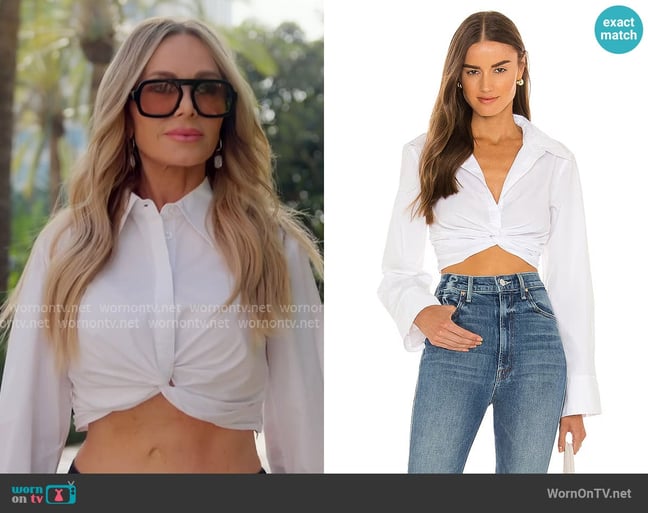 L'Academie Zofia Top worn by Tamra Judge on The Real Housewives of Orange County