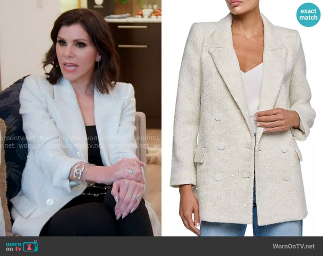L'Agence Cambrie Oversized Blazer worn by Heather Dubrow on The Real Housewives of Orange County