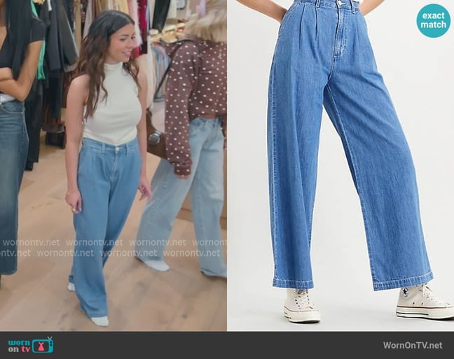 Levis Pleated Wide Leg Trouser worn by Jen Affleck on The Secret Lives of Mormon Wives Levis Pleated Wide Leg Trouser worn by Jen Affleck on The Secret Lives of Mormon Wives