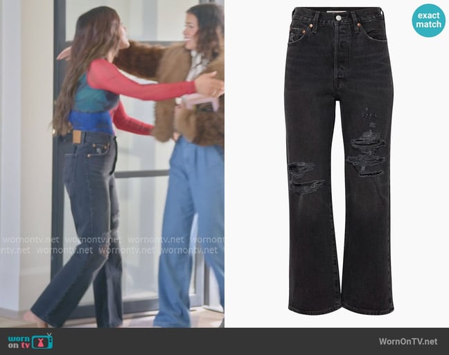 Levis Ribcage Straight Ankle Jean worn by Jessi Ngatikaura on The Secret Lives of Mormon Wives Levis Ribcage Straight Ankle Jean worn by Jessi Ngatikaura on The Secret Lives of Mormon Wives