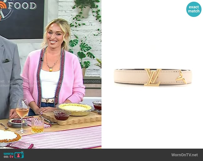 Louis Vuitton Monogram 20mm Pretty Reversible Belt worn by Michelle Kogan on Today