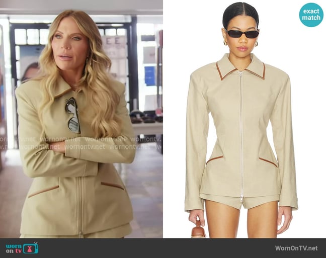 Lovers + Friends Catharina Jacket worn by Jennifer Pedranti on The Real Housewives of Orange County